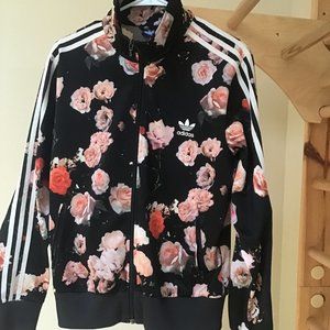 Adidas Firebird Track Top Floral Roses Jacket for women XL